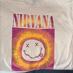 Nirvana Graphic Tee with Smiley Face